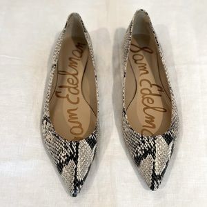 Sam Edelman Sally Flats in Snake Skin Embossed Leather Size 9